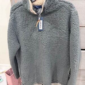 Men's Gray Sherpa Fleece Jacket